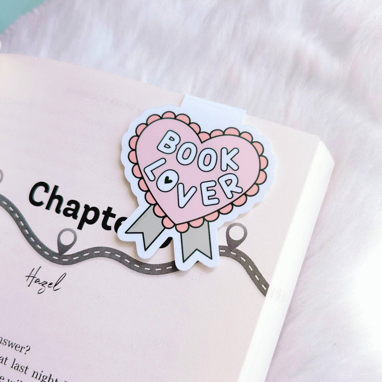 Book Lover Peach Magnetic Bookmark