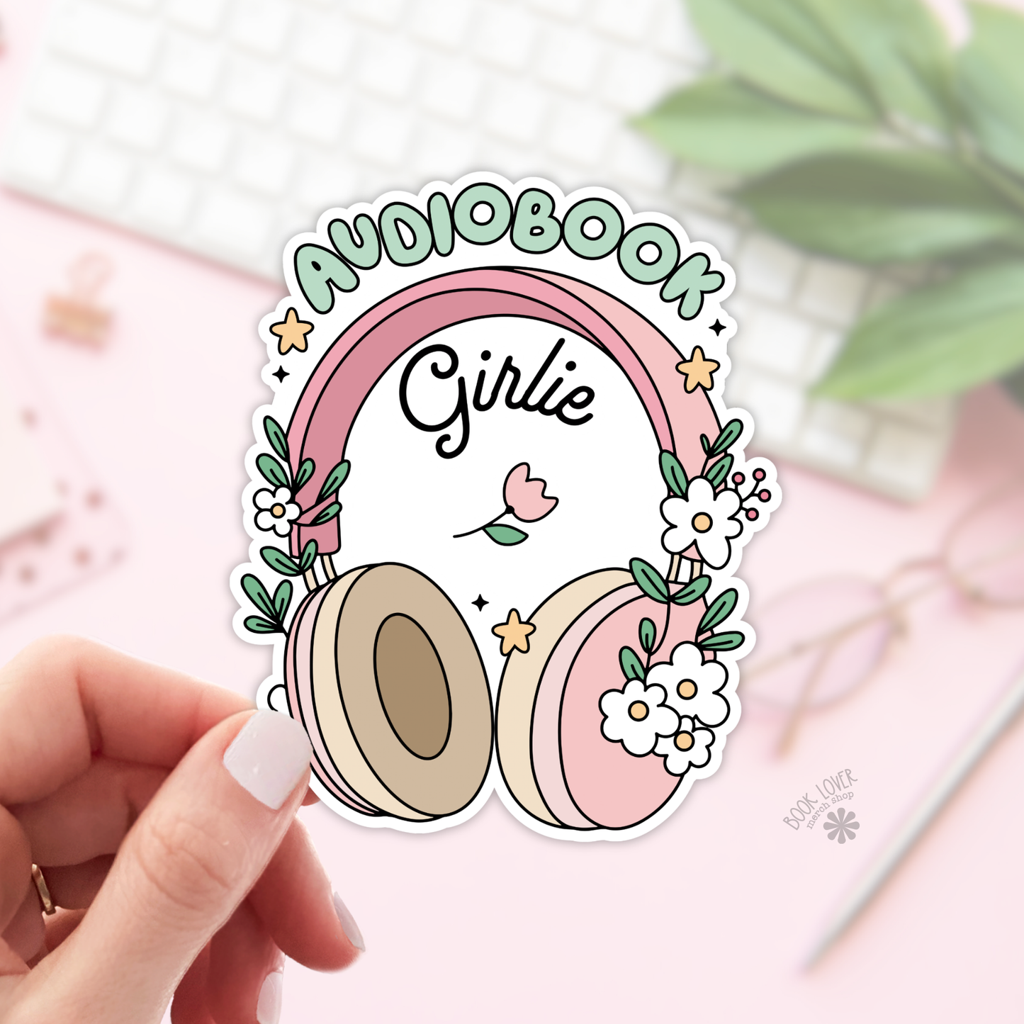 Audiobook Girlie Stickers / Bookish Stickers / Book Lover
