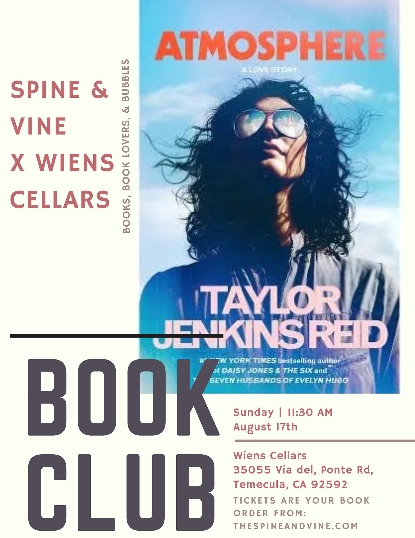 Atmosphere: A Love Story by Taylor Jenkins Reid (Wiens Book Club Pick)