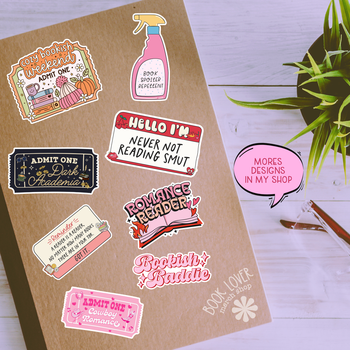 A book A Day Keeps Reality Away Stickers / Bookish Stickers