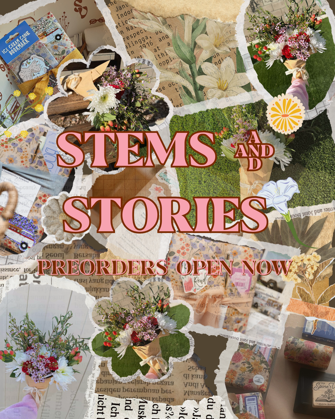 Stems & Stories: Blind Date Books & Flower Bouquet Bundles (PICKUP DATES 2/10 - 2/13)