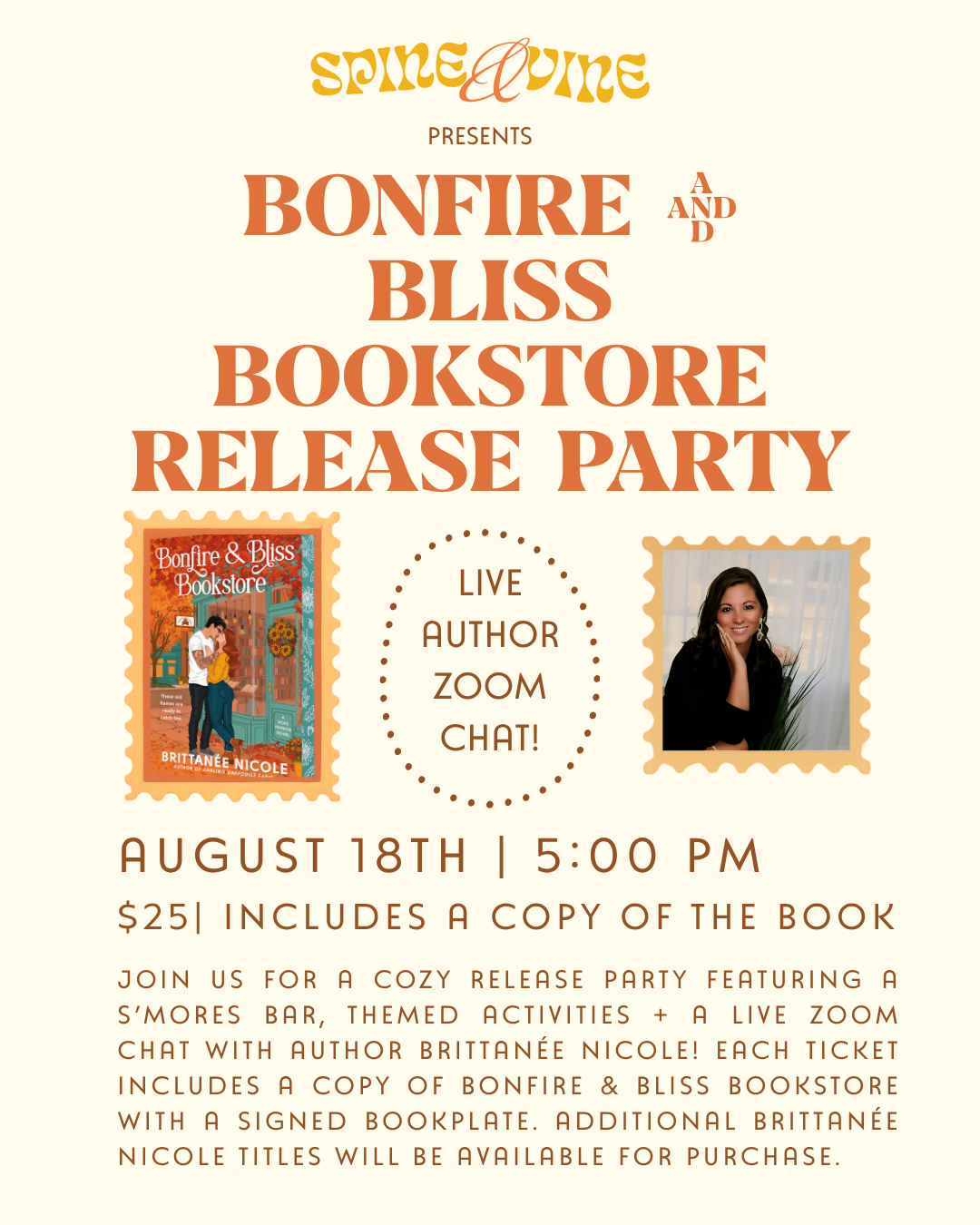 Bonfire & Bliss Bookstore Release Party + Author Zoom with Brittanée Nicole