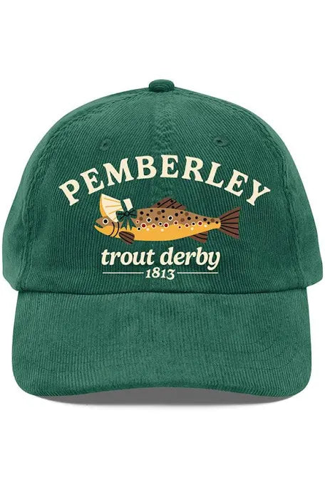 Pride and Prejudice Pemberley Trout Derby cap