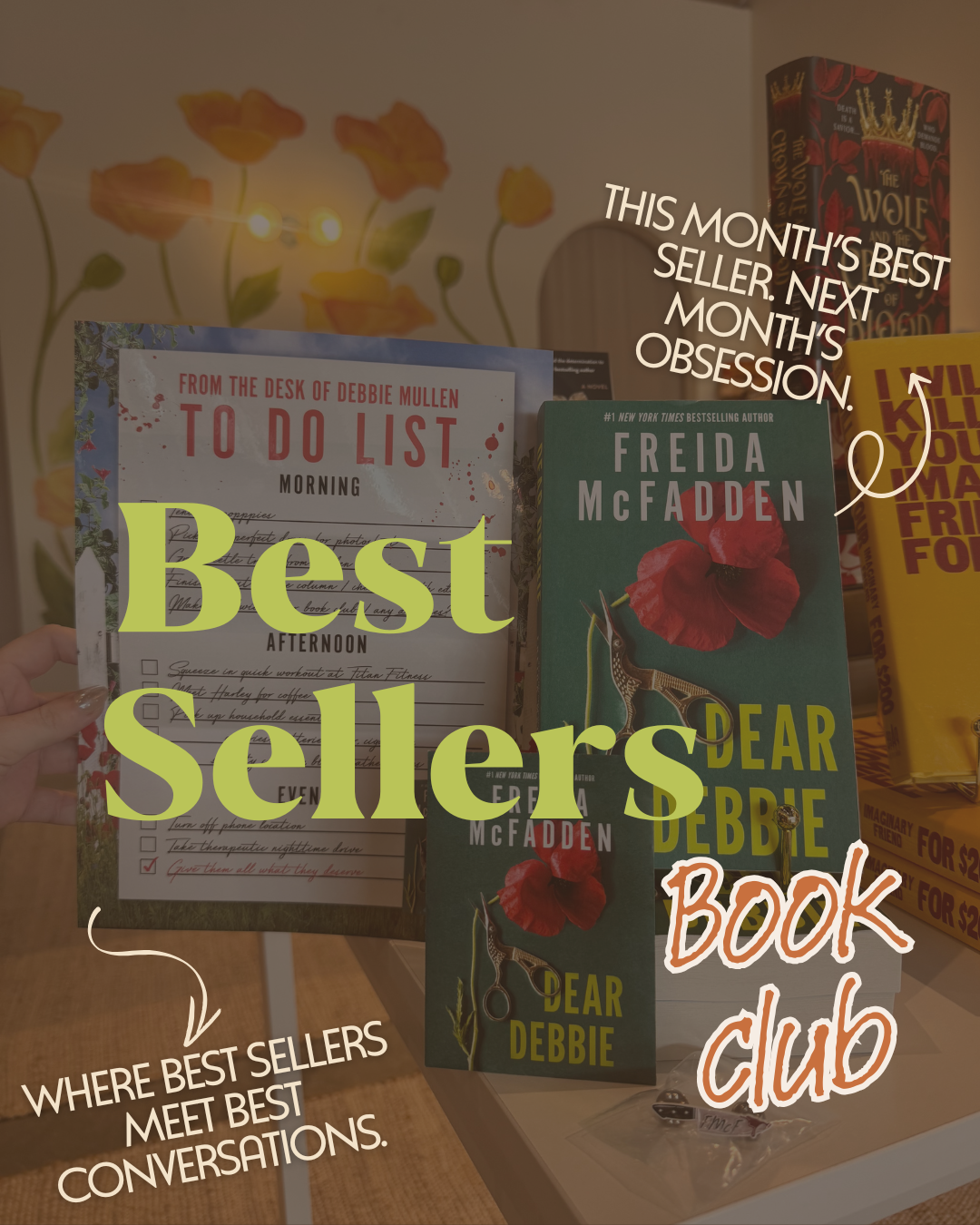 Best Sellers Book Club: Dear Debbie by Freida McFadden March 5th