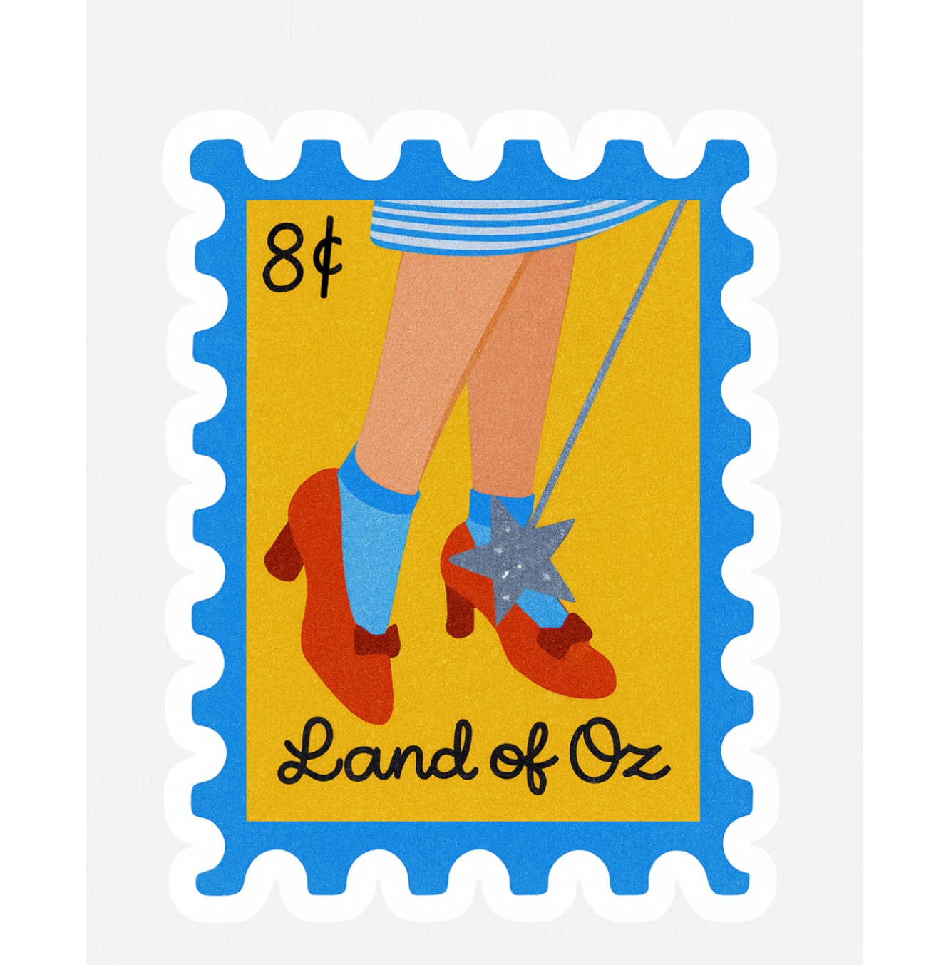 Land of Oz Sticker – Wizard of Oz Ruby Slippers Stamp