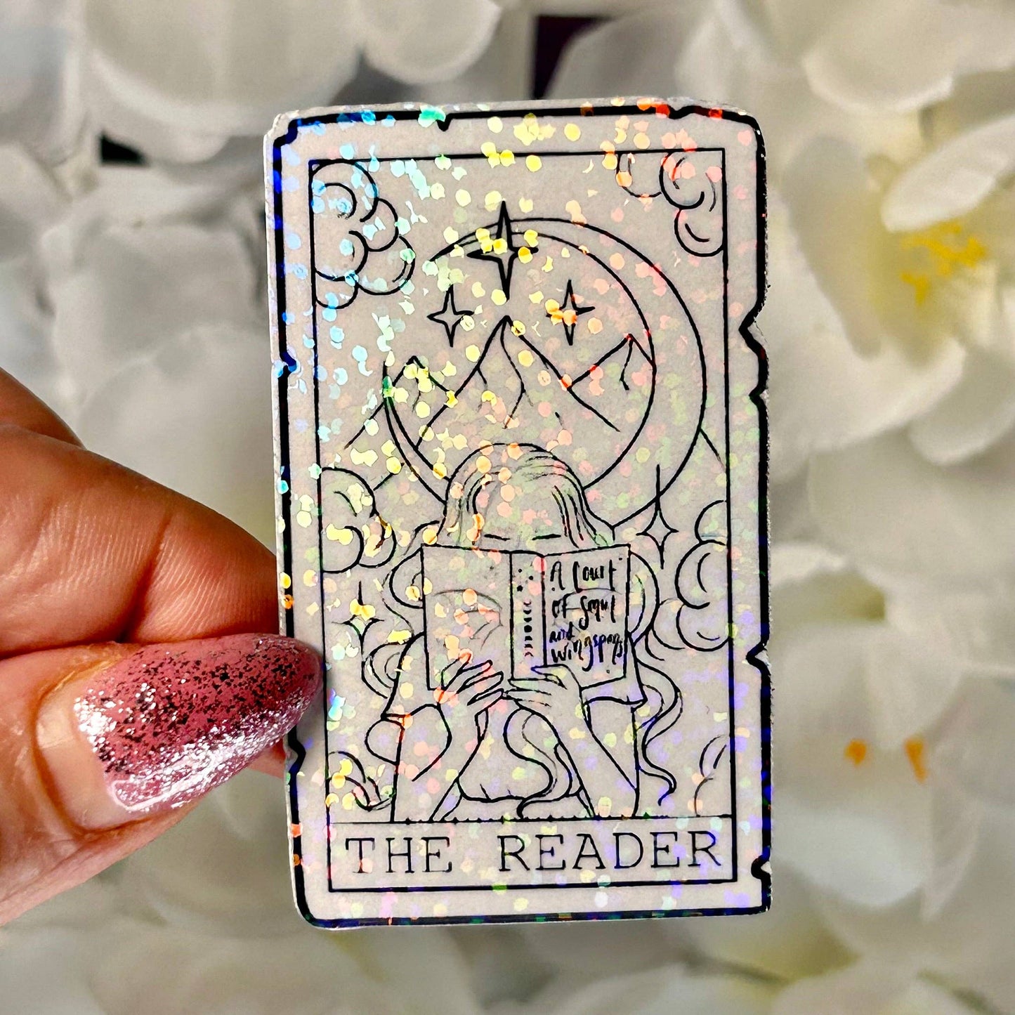 Fantasy Reader Tarot Card Sticker