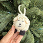 Pom-Pom Sheep Embroidered Wool Christmas Ornament