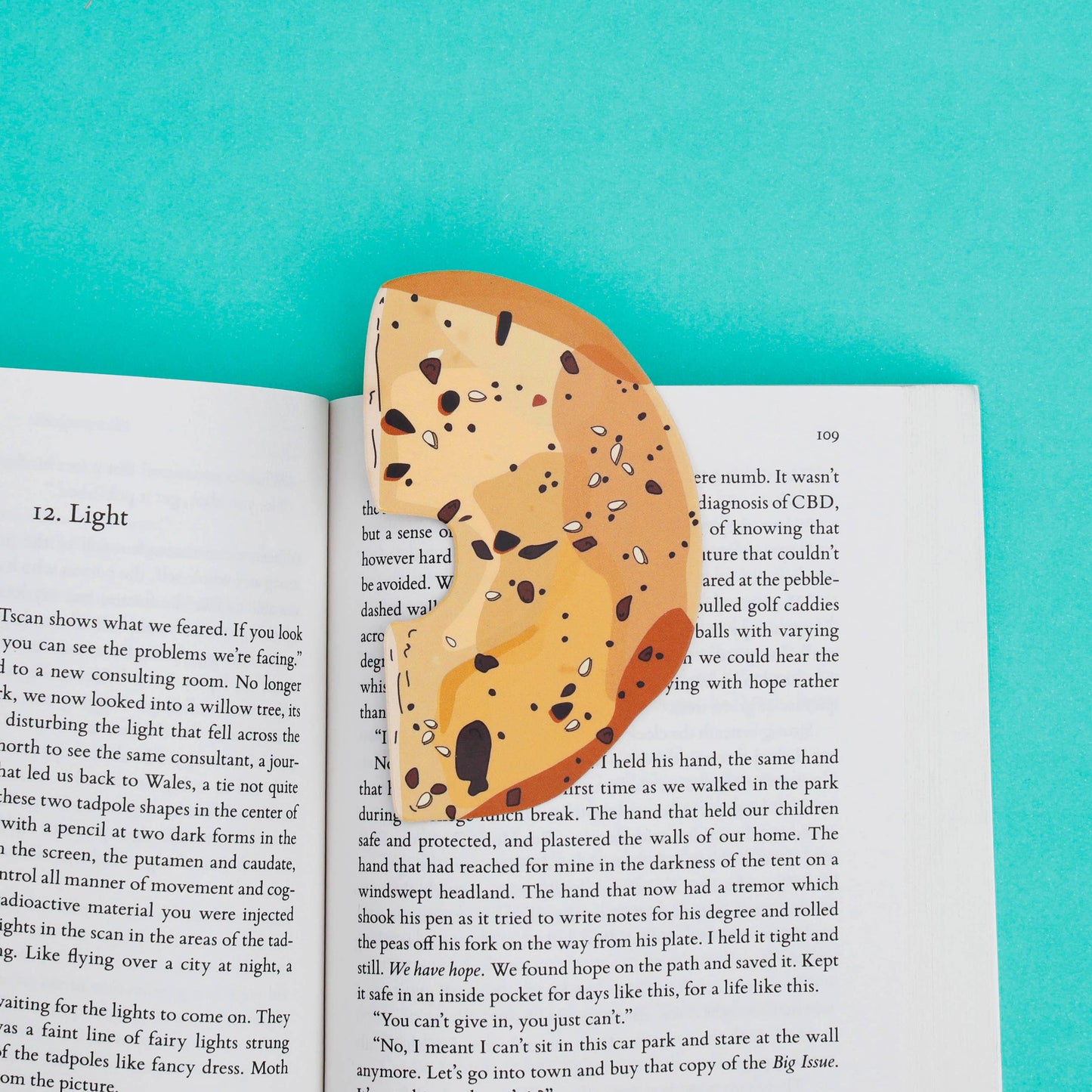 Bagel Bookmark (it's die cut!)