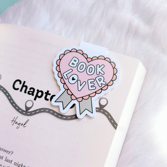 Book Lover Peach Magnetic Bookmark