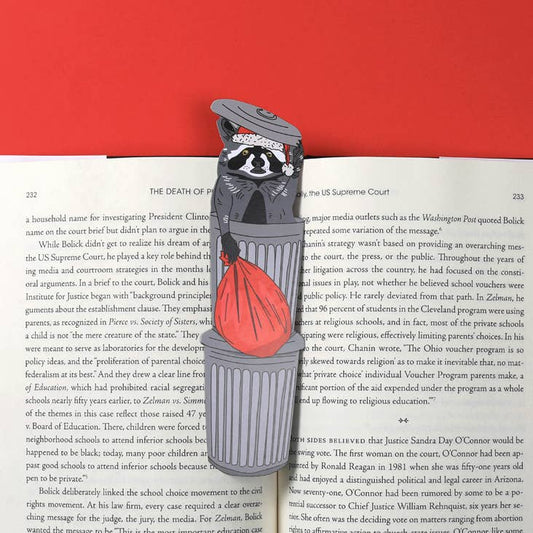 Naughty Raccoon Bookmark (it's die cut!)