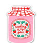 Reading Is My Jam Sticker – Cute Strawberry Jam Jar