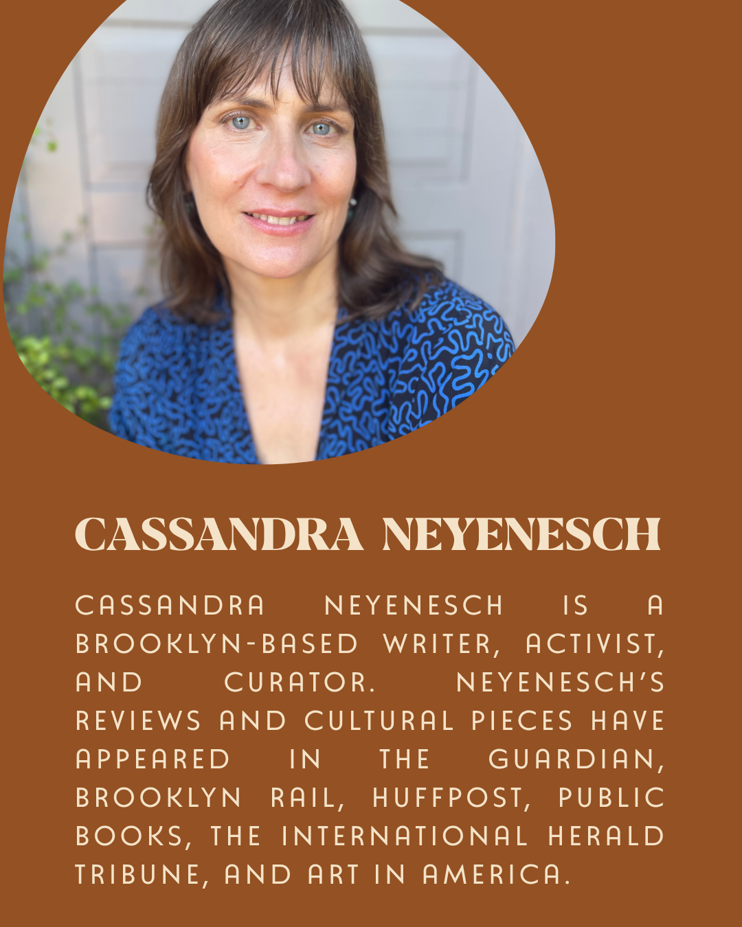 Cassandra Neyenesch discussing A LITTLE BIT BAD with Sandy Robertson May 29TH at 7:00PM