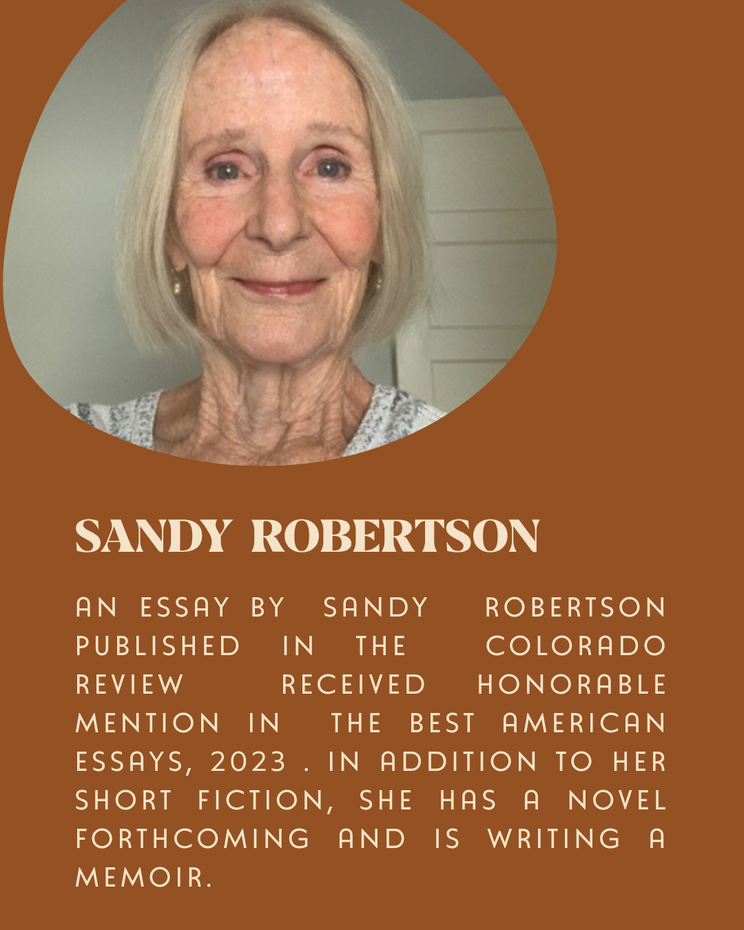 Cassandra Neyenesch discussing A LITTLE BIT BAD with Sandy Robertson May 29TH at 7:00PM