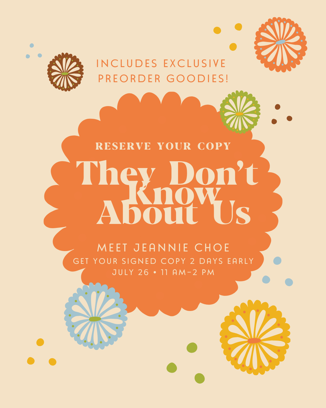 ✨ Exclusive Signed Preorder + Author Event | They Don't Know About Us by Jeannie Choe