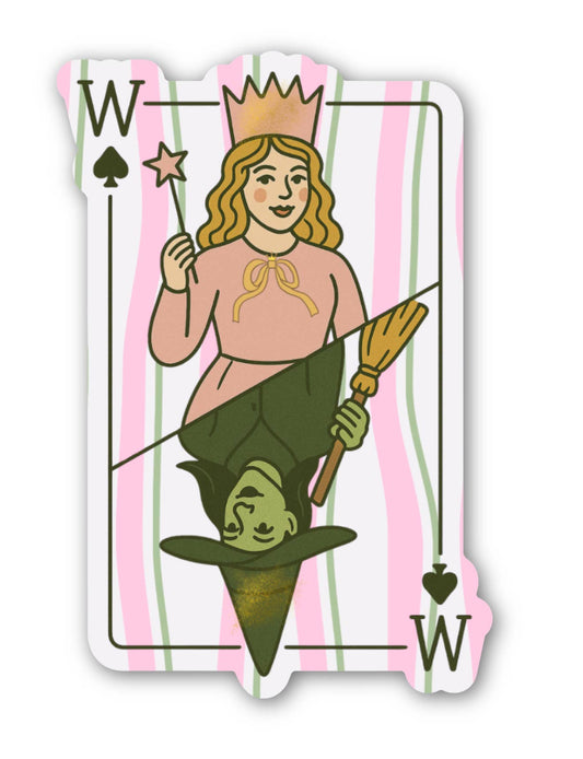 Wicked & Good Witch Playing Card Sticker – Wizard of Oz