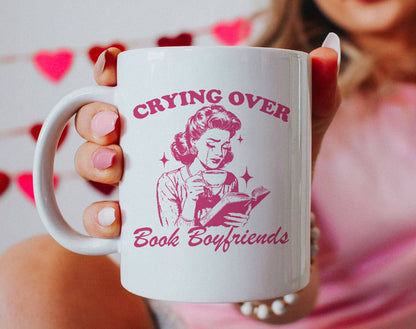 Crying Over Book Boyfriends - Retro Mug