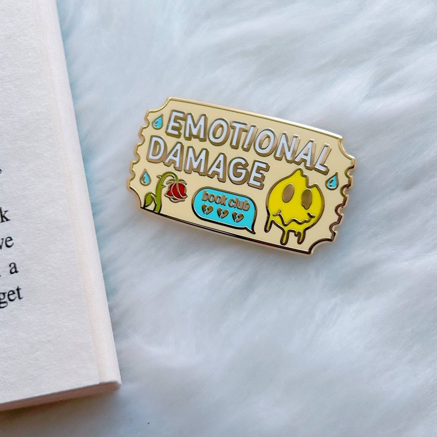 Emotional Damage Book Club Enamel Pin