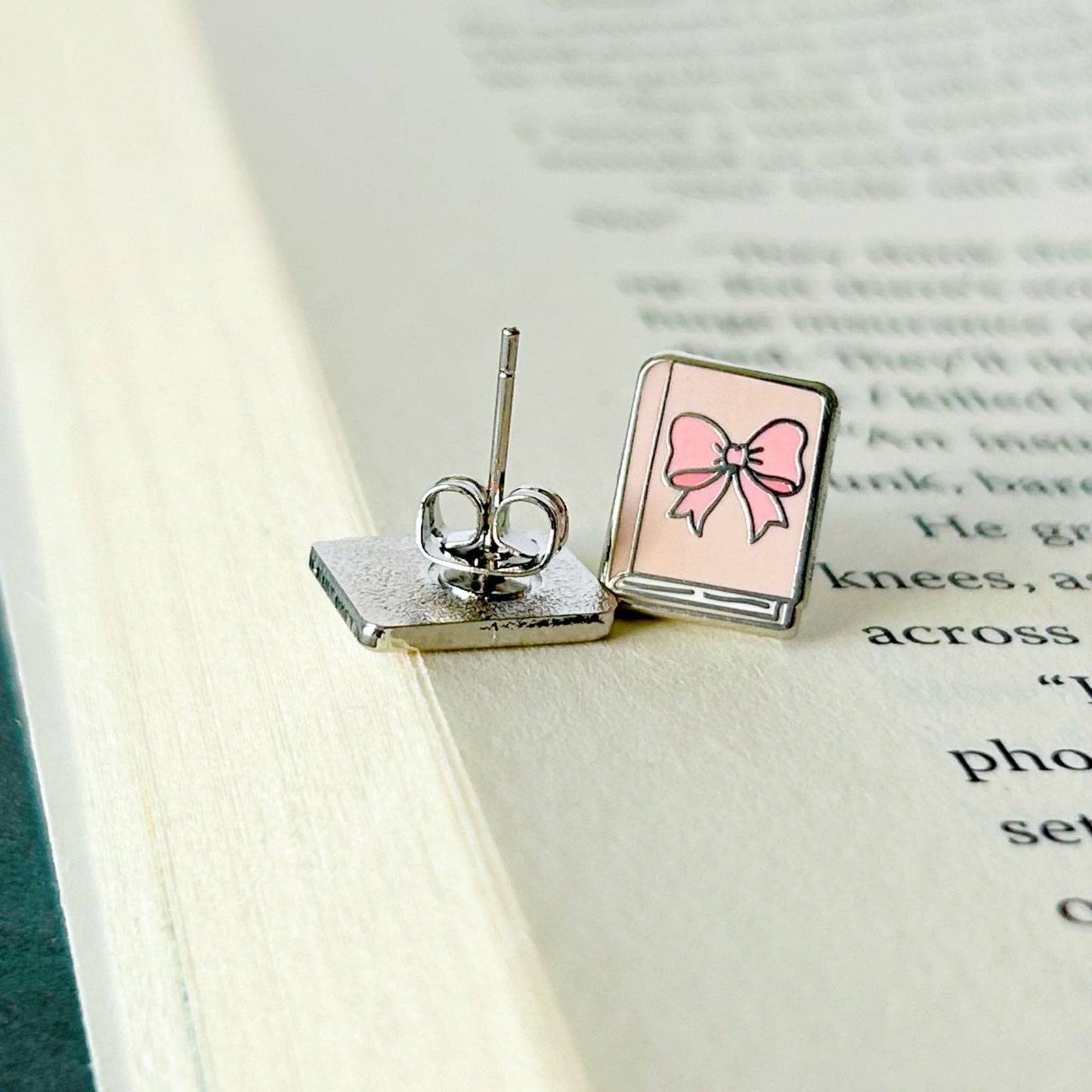 Pink Bow Earrings