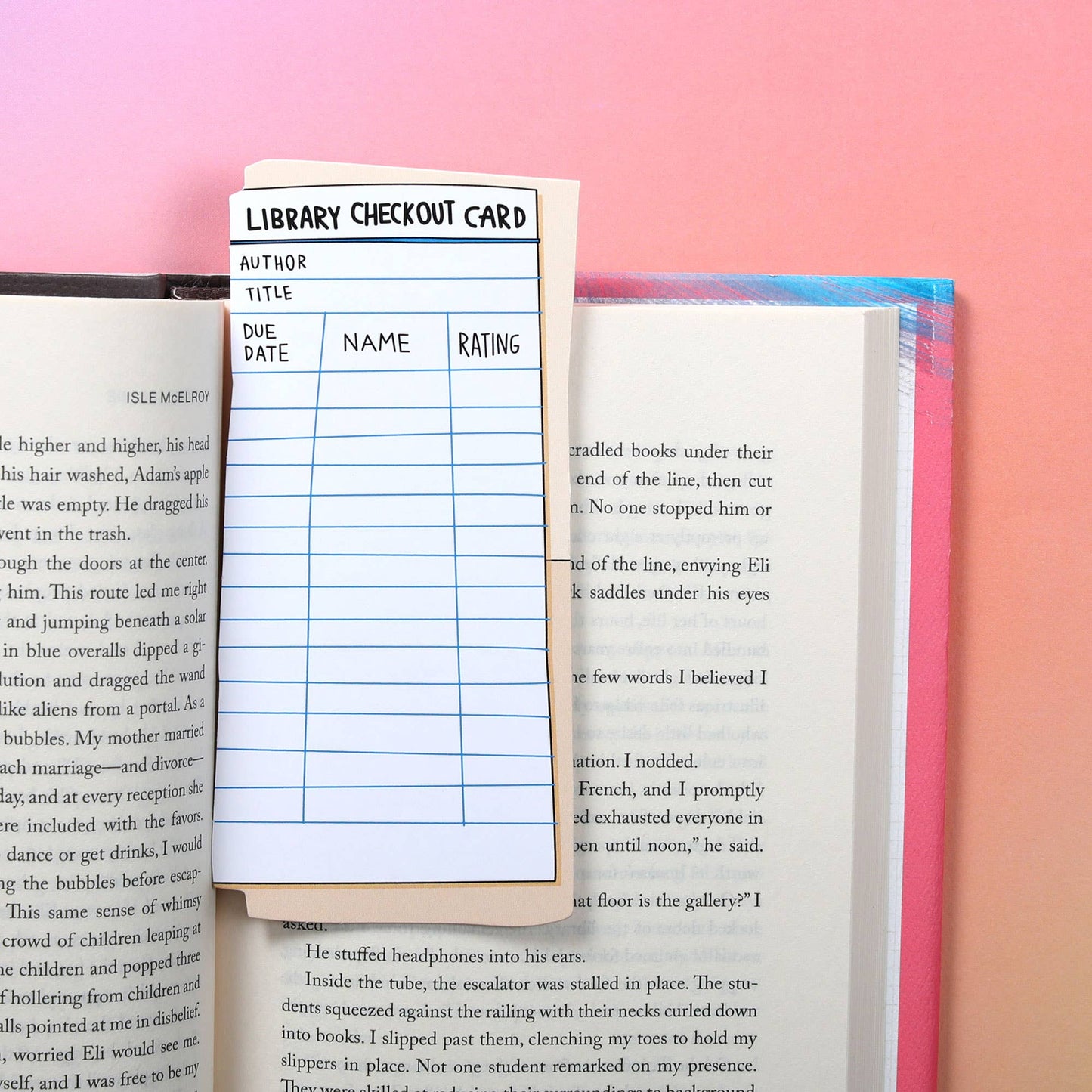 Library Card Bookmark (it's die cut!)