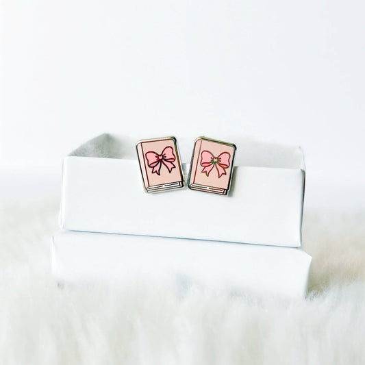 Pink Bow Earrings