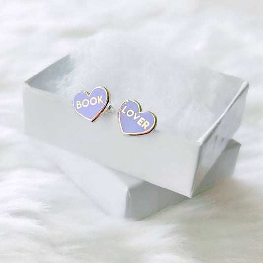 Purple Book Lover Earrings