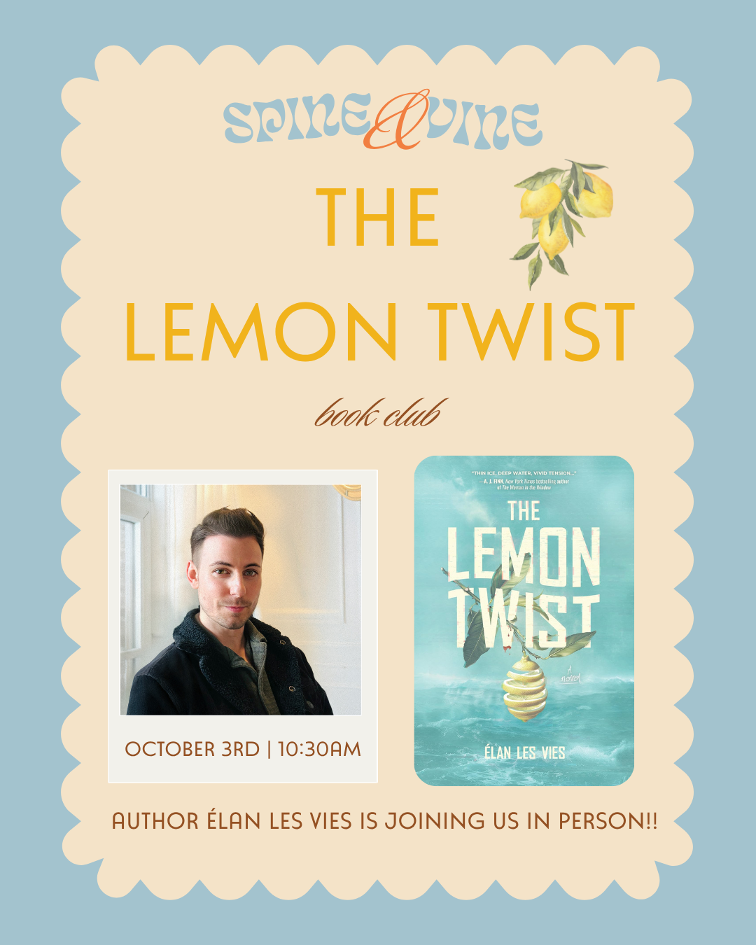 The Lemon Twist Book Club with Author Élan Les Vies