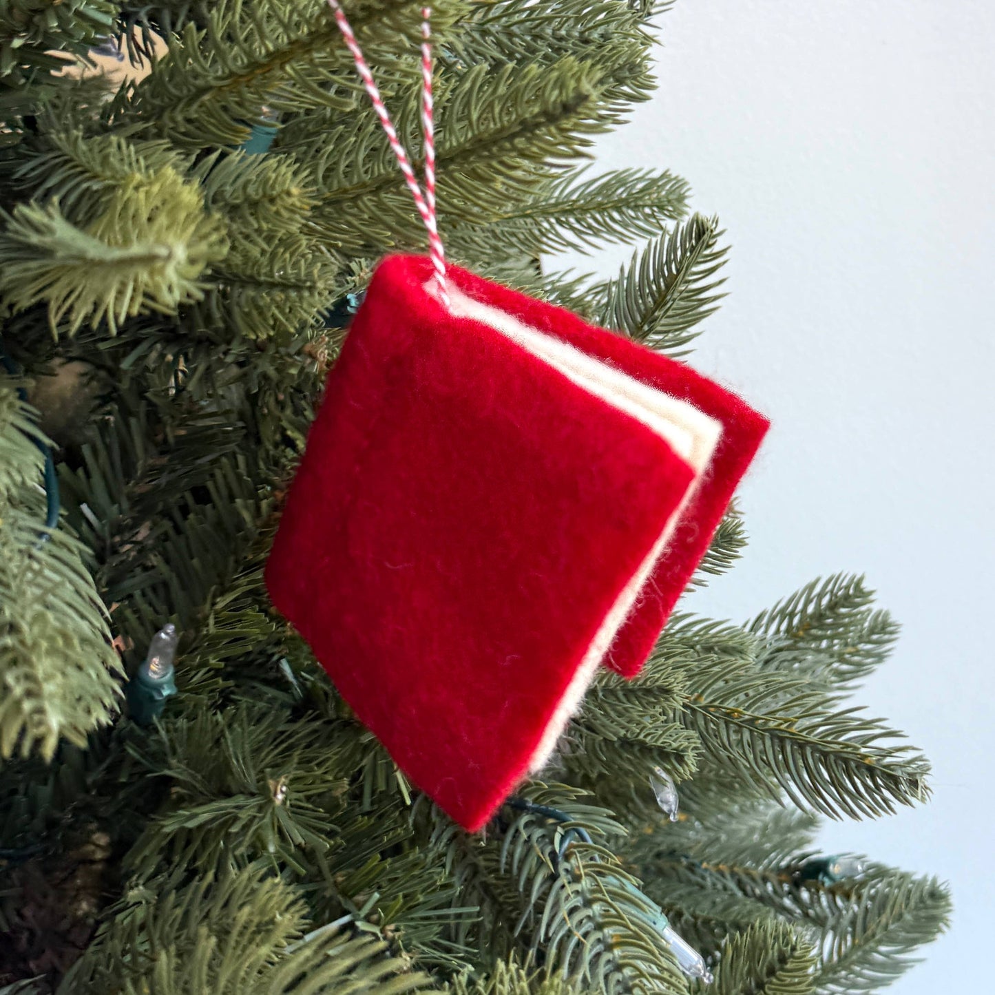 Book Felt Wool Christmas Ornament