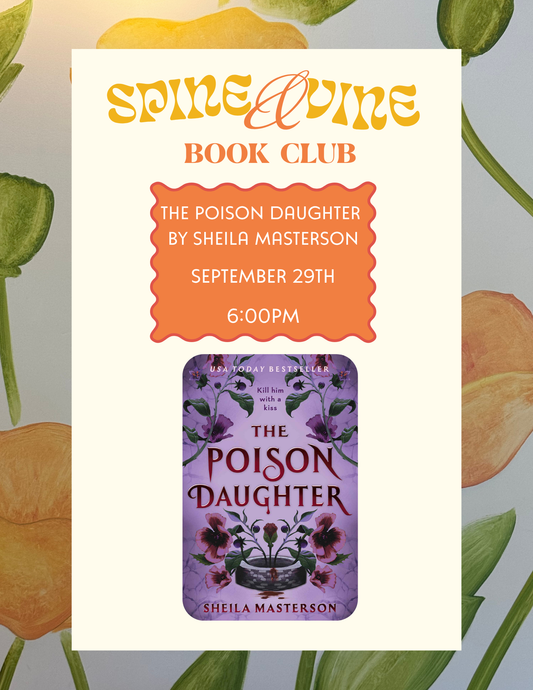 Book Club: The Poison Daughter by Sheila Masterson September 29th