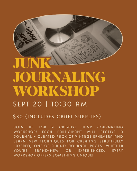 Junk Journal Workshop: September 20th 10:30 AM