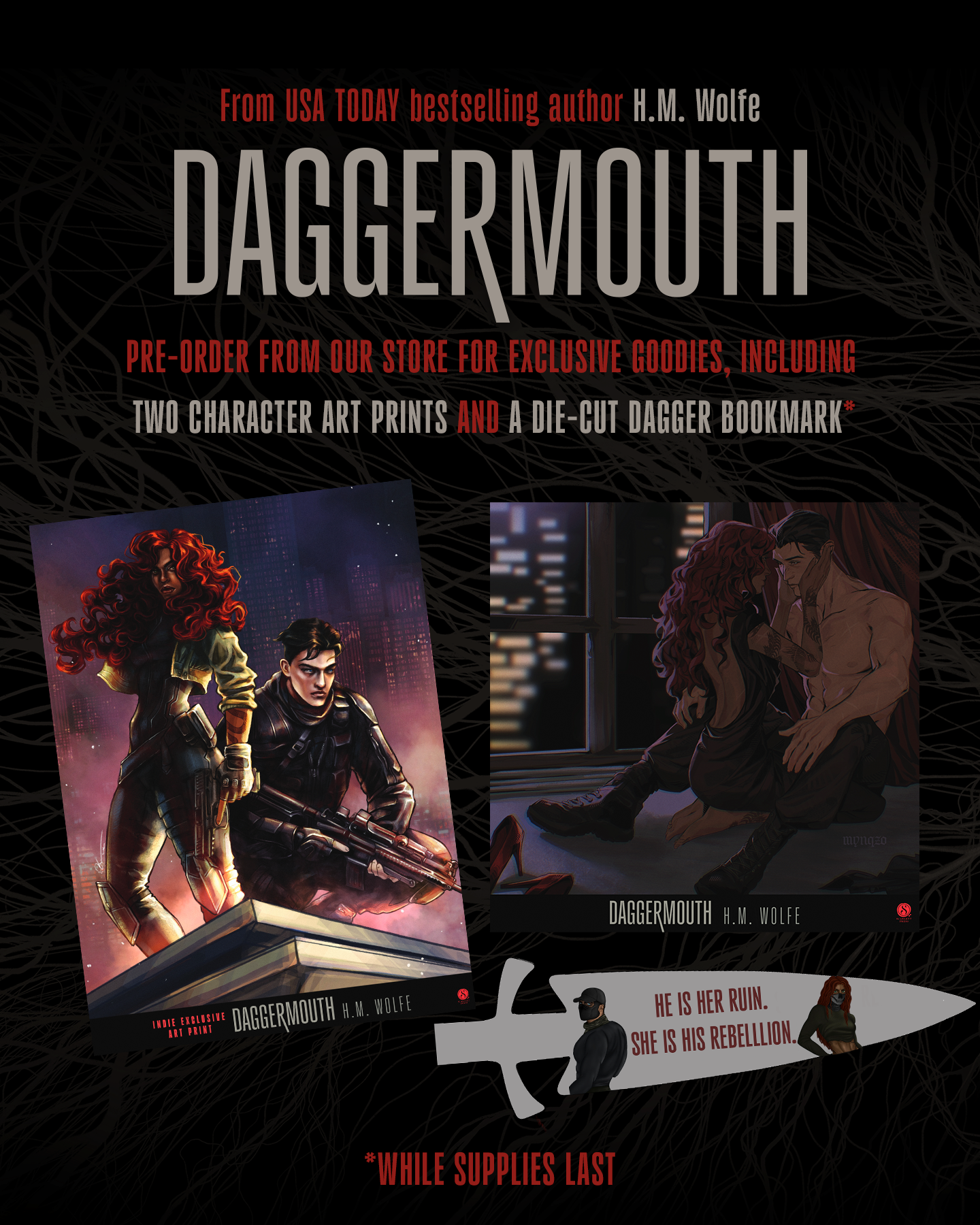Preorder: Indie Bookstore Exclusive Deluxe Edition Daggermouth - By H.M. Wolfe (Hardcover)