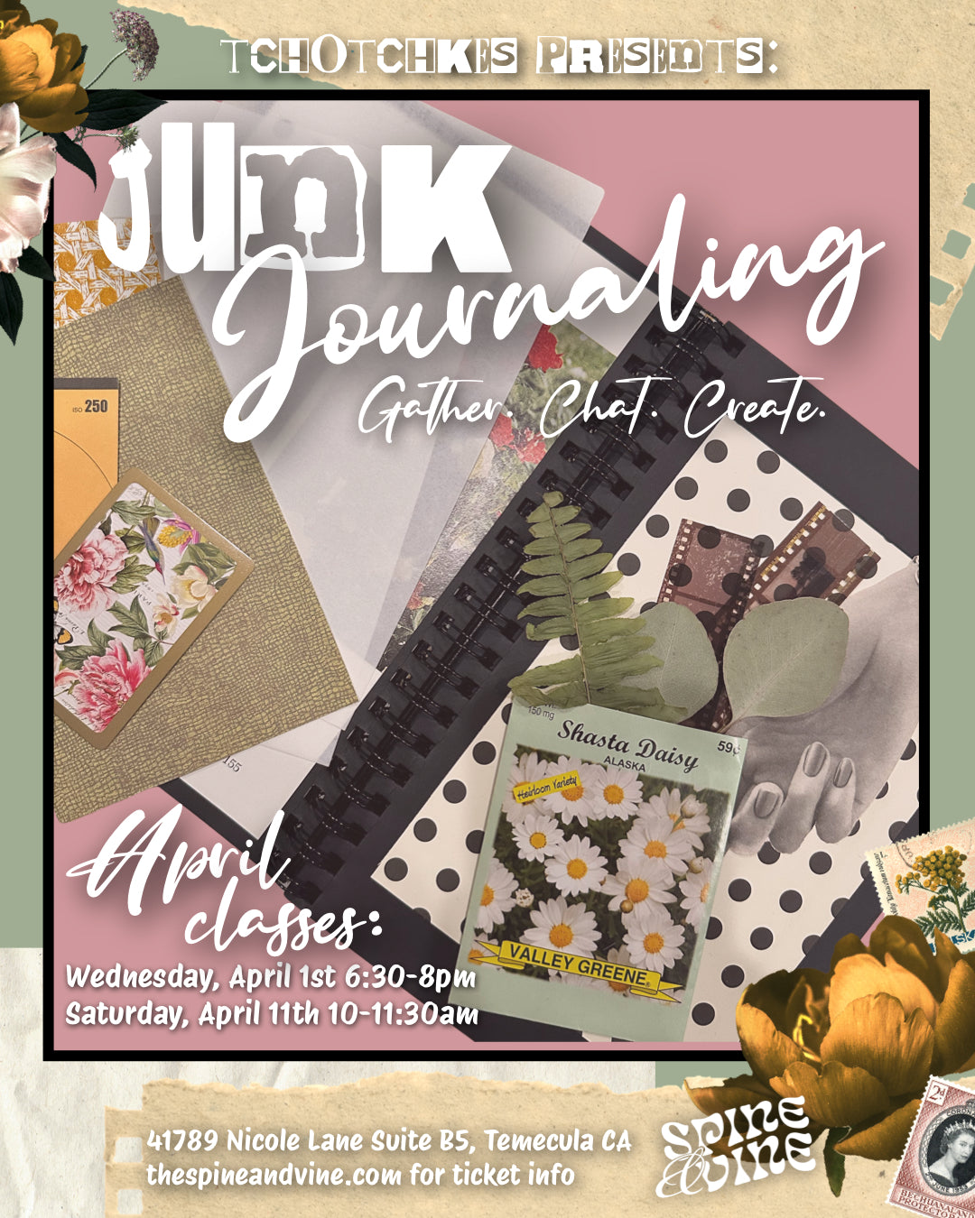 Junk Journaling Workshop Series: Handmade Envelopes - April 11 at 10AM