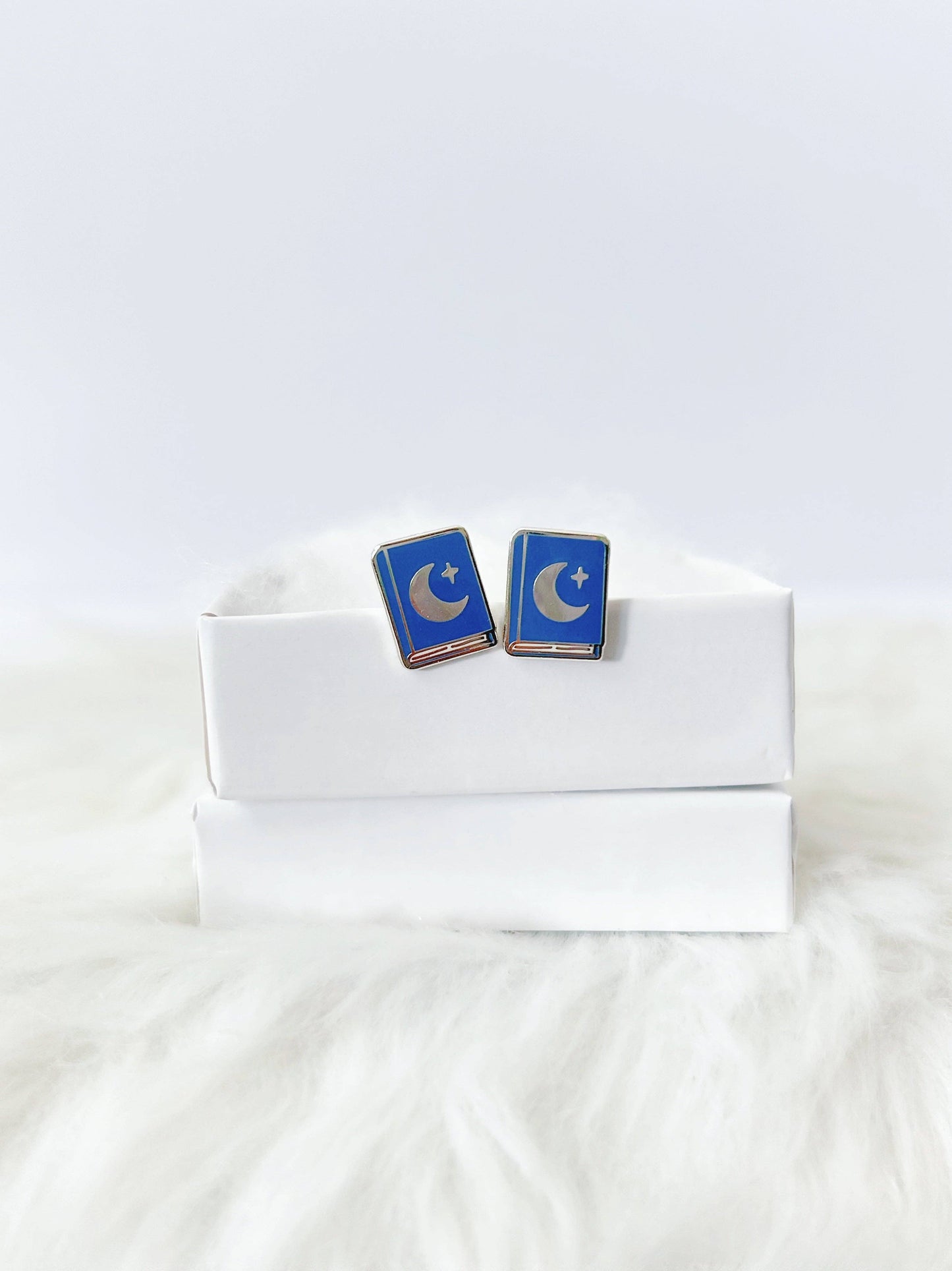 Moon Book Earrings