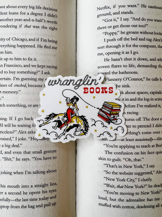 Wranglin' Books Sticker