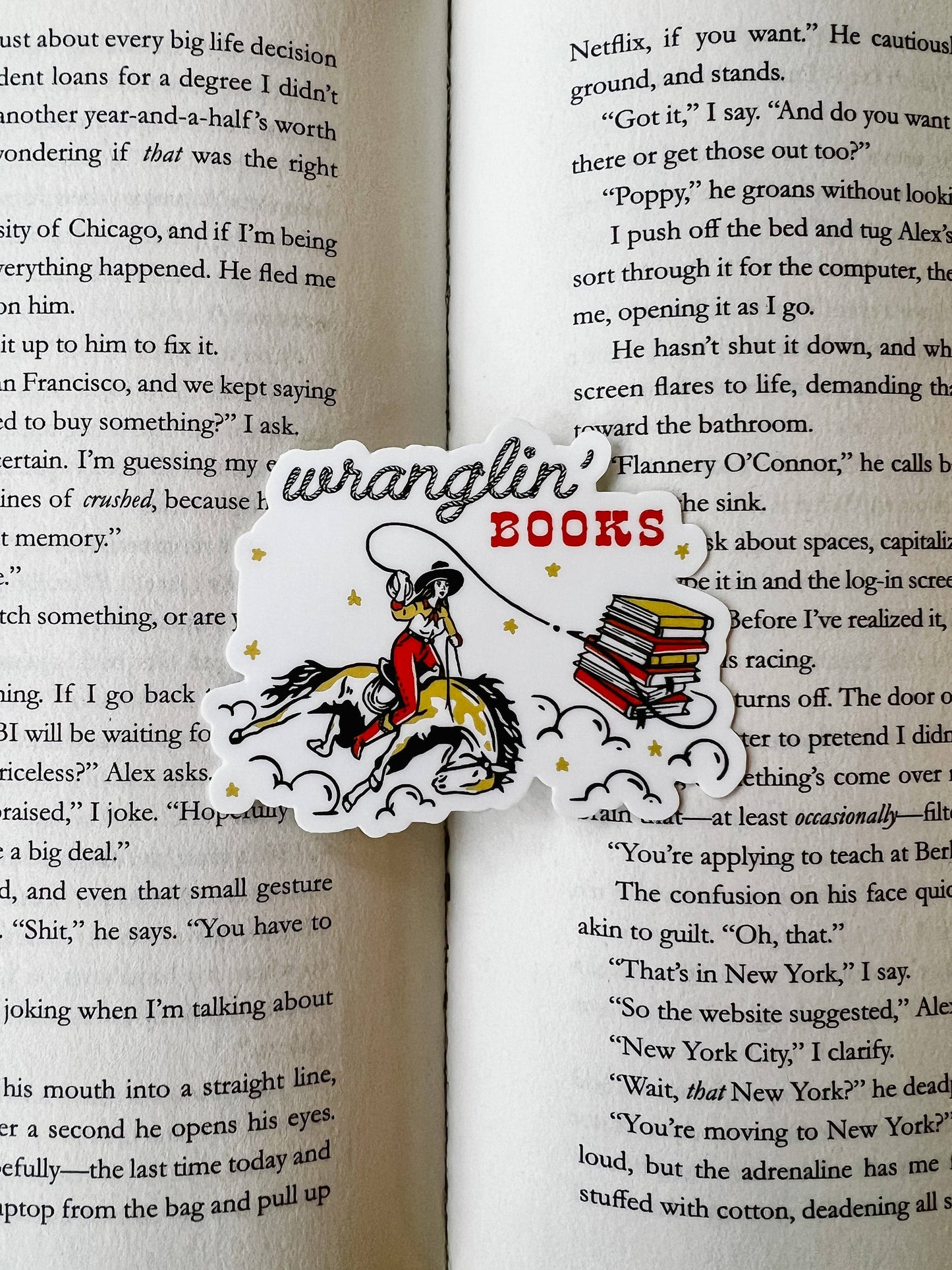 Wranglin' Books Sticker