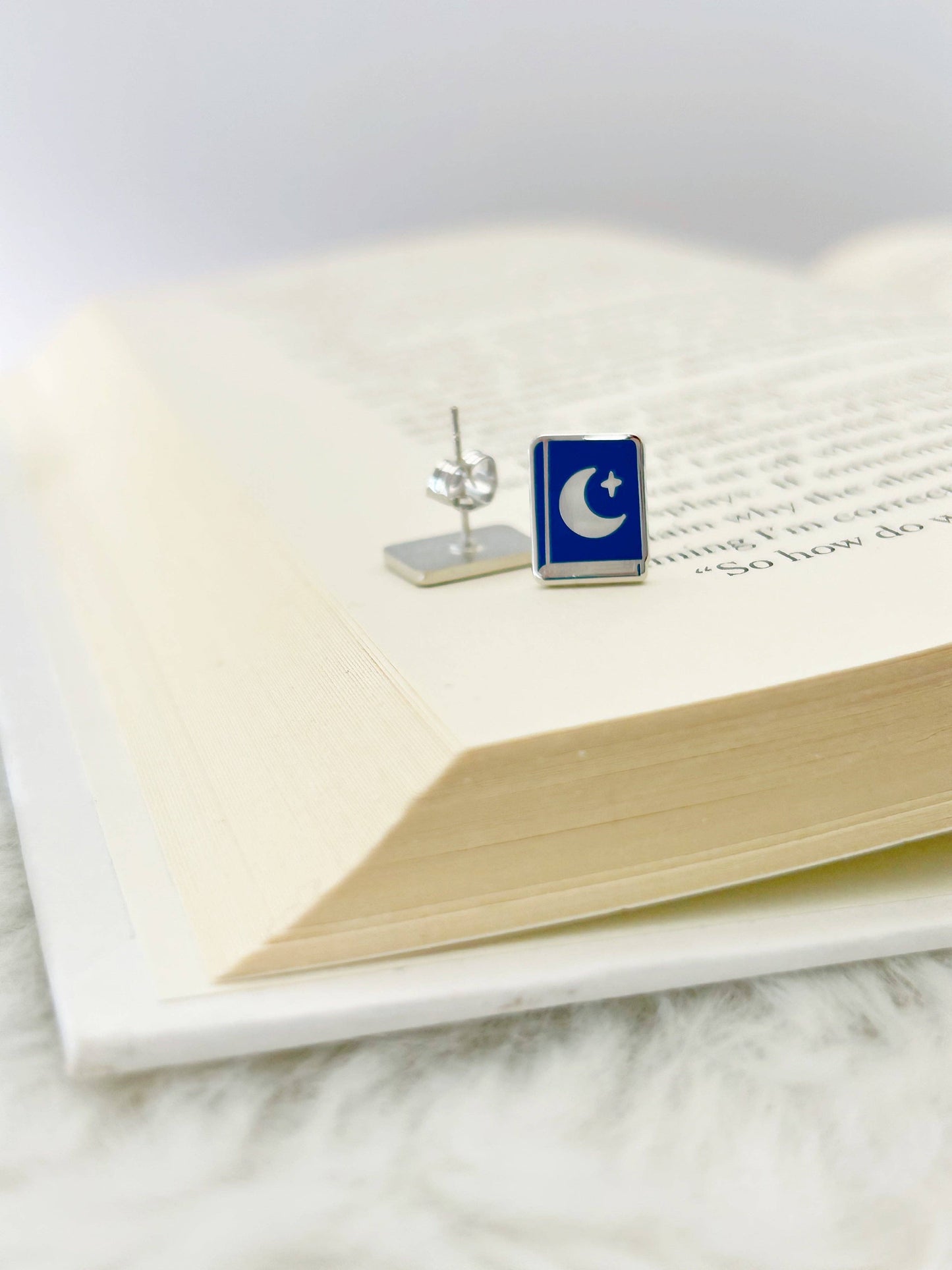 Moon Book Earrings