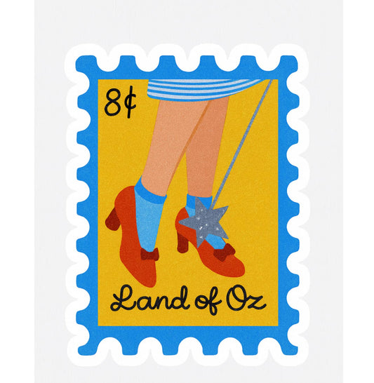 Land of Oz Sticker – Wizard of Oz Ruby Slippers Stamp