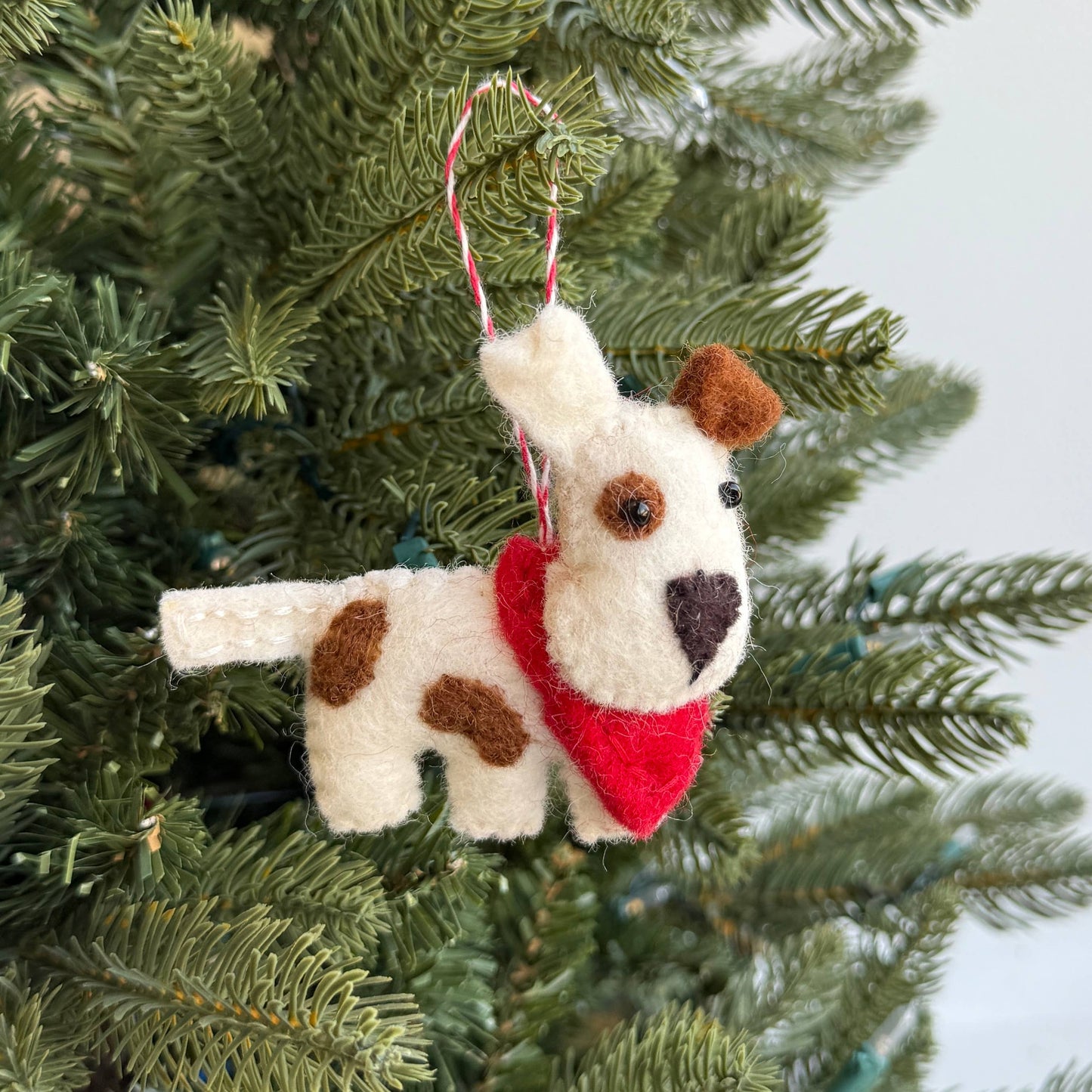 Dog Felt Wool Christmas Ornament