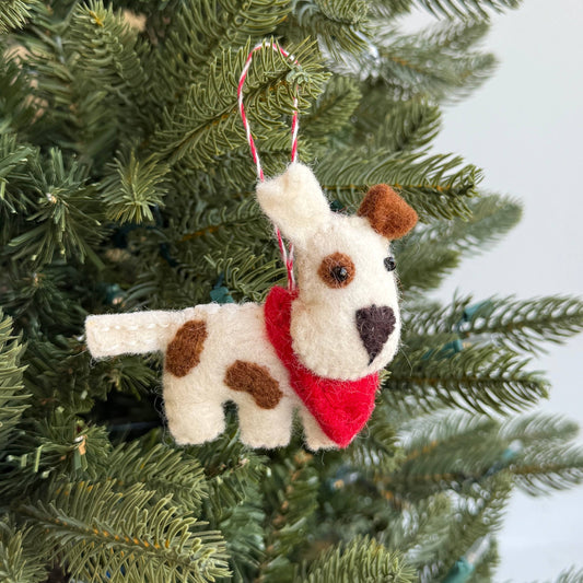 Dog Felt Wool Christmas Ornament