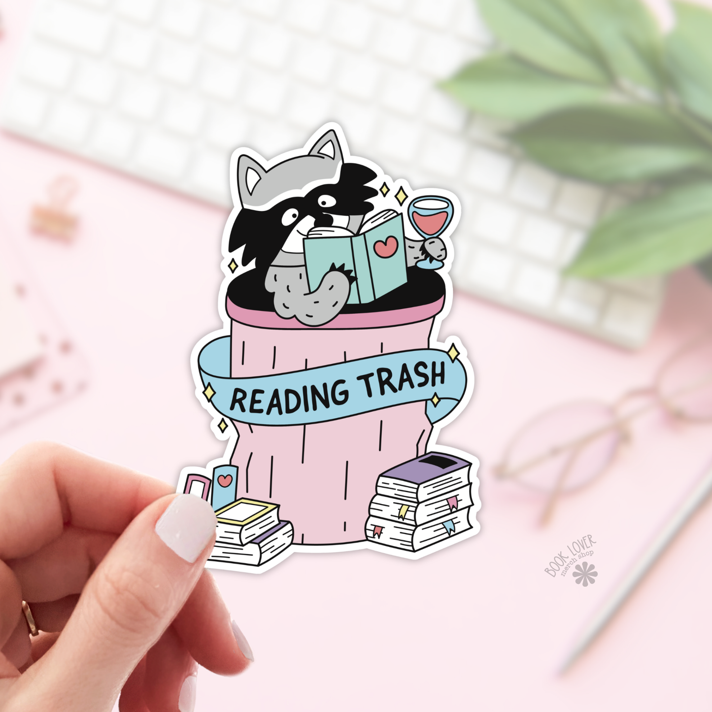 Reading Trash Stickers / Bookish Stickers / Book Lover Gift