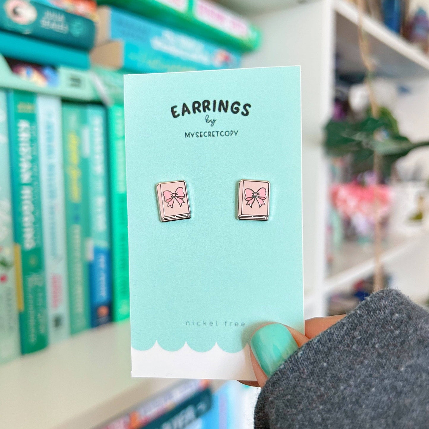 Pink Bow Earrings